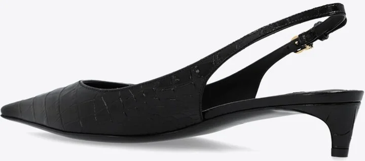Mun 30 Slingback Pumps in Croc-Embossed Leather - Image 2