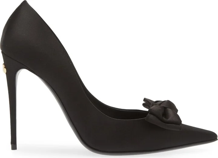 Mun Bow Satin Pump - Image 3