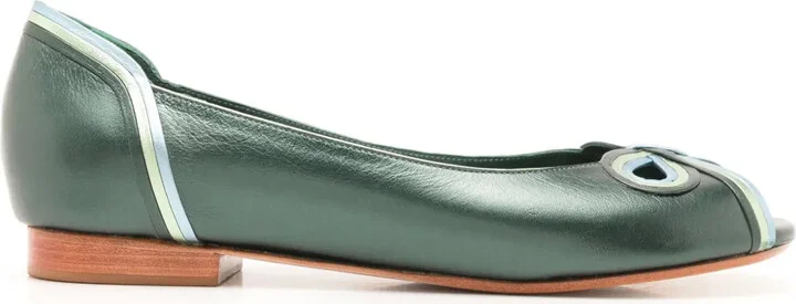 Muniz cut-out leather ballet pumps