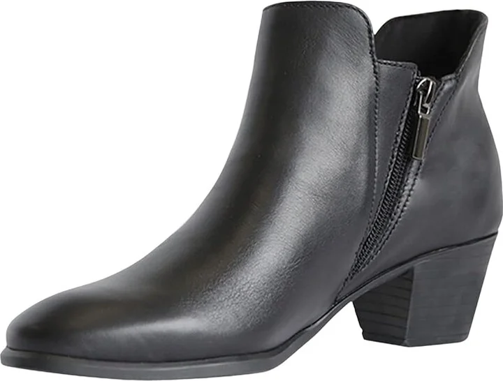 Munro Jackson Women's Boots Black Leather : 7 SS (AAAA)