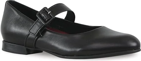 Munro Mj Women's Flat Shoes Black Leather : 6 W (D), Leather/Rubber