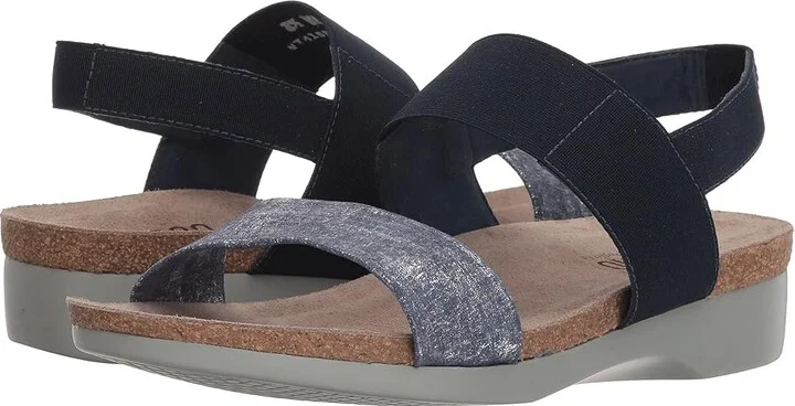 Munro Pisces Women's Sandals Blue/Silver Metallic : 7 SS (AAAA), Leather/Textile