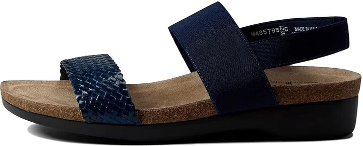 Munro Pisces Women's Sandals Navy : 6 WW (EE), Leather/Textile - Image 6