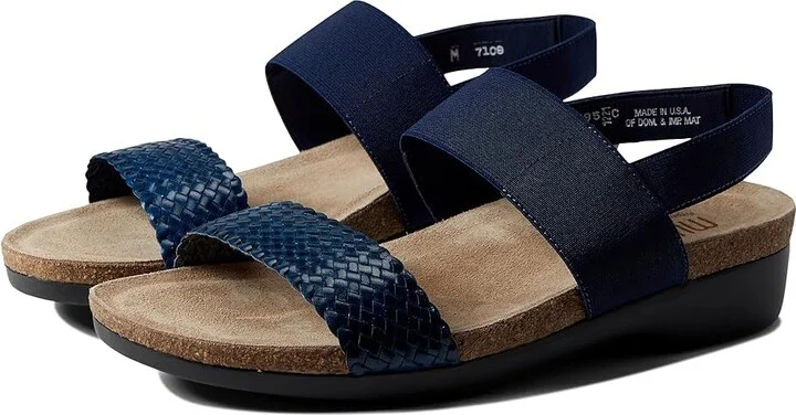 Munro Pisces Women's Sandals Navy : 6 WW (EE), Leather/Textile