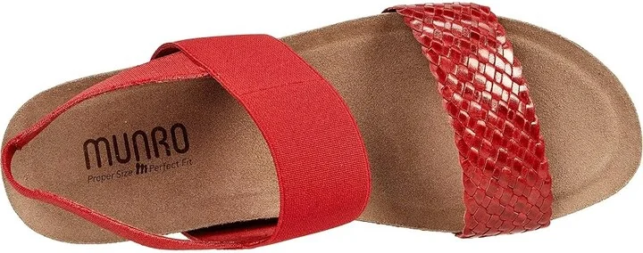 Munro Pisces Women's Sandals Red Woven : 6.5 M (B), Leather - Image 2