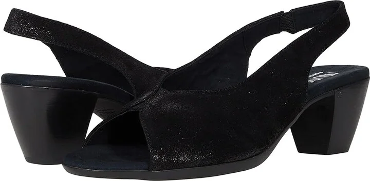 Munro Rochelle Women's Shoes Black Shimmer Suede : 5.5 M (B)