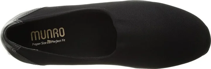 Munro Traveler Women's Slip on Shoes Black Stretch Fabric : 5.5 M (B), Leather/Textile - Image 3