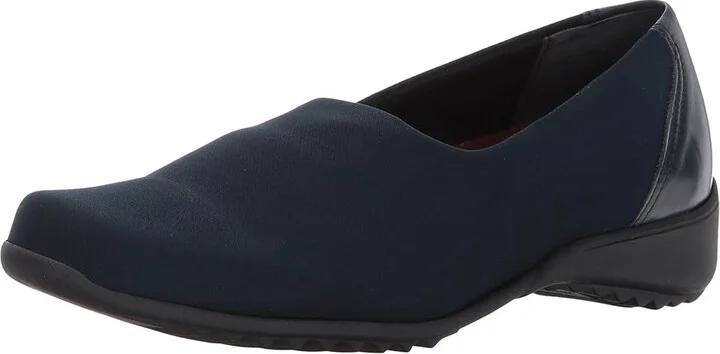 Munro Traveler Women's Slip on Shoes Navy Stretch Fabric : 5 W (D), Leather/Textile - Image 2