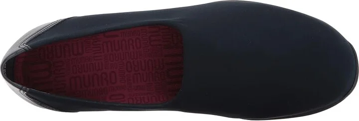 Munro Traveler Women's Slip on Shoes Navy Stretch Fabric : 5 W (D), Leather/Textile - Image 3