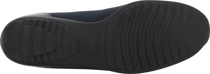 Munro Traveler Women's Slip on Shoes Navy Stretch Fabric : 5 W (D), Leather/Textile - Image 4