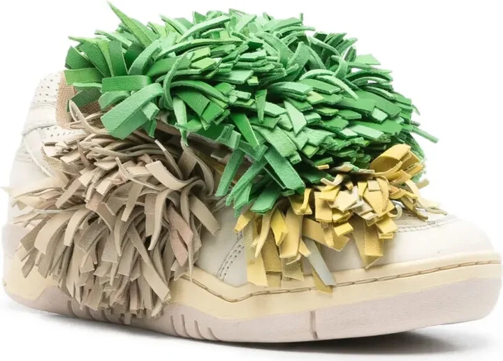 Muppet fringed leather sneakers - Image 2