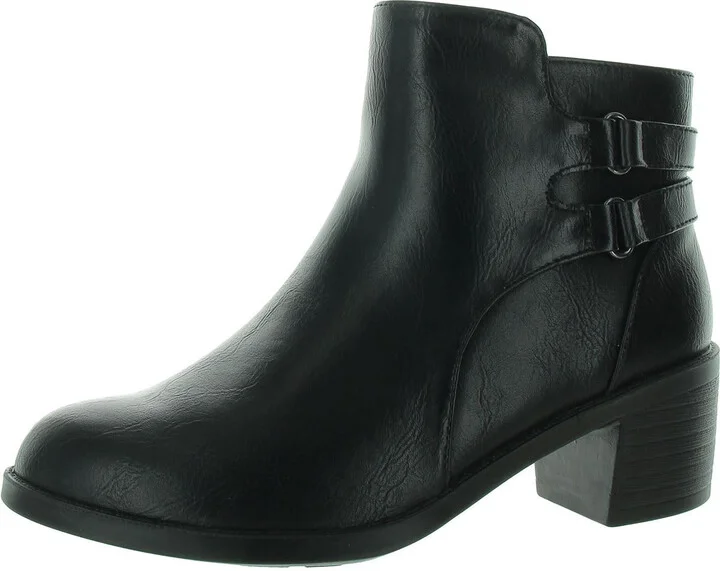 Murphy Womens Faux Leather Ankle Booties