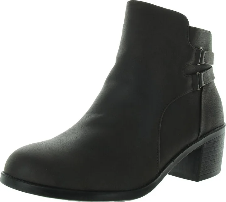 Murphy Womens Zipper Faux Leather Booties