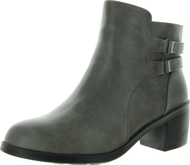 Murphy Womens Zipper Manmade Ankle Boots