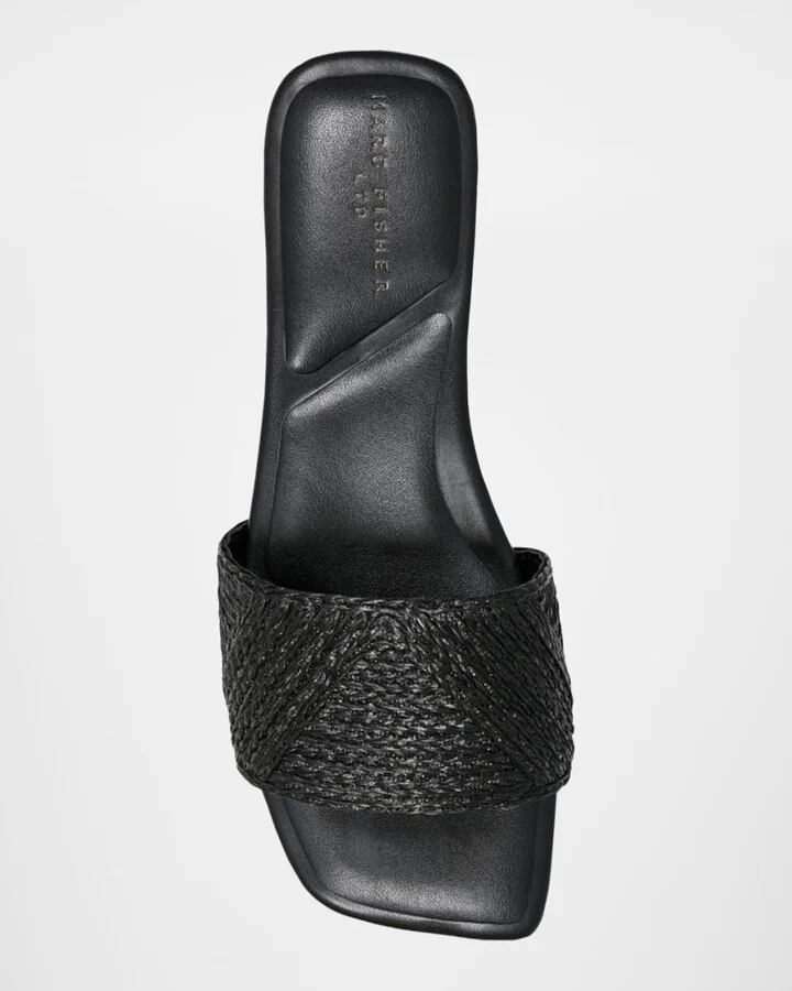 Murphy Woven Leather Flat Slide Sandals - Image 4