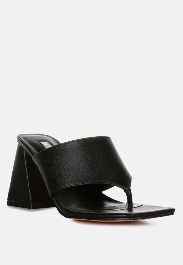 Muse Me Triangular Block Heel Thong Sandals - Image 2