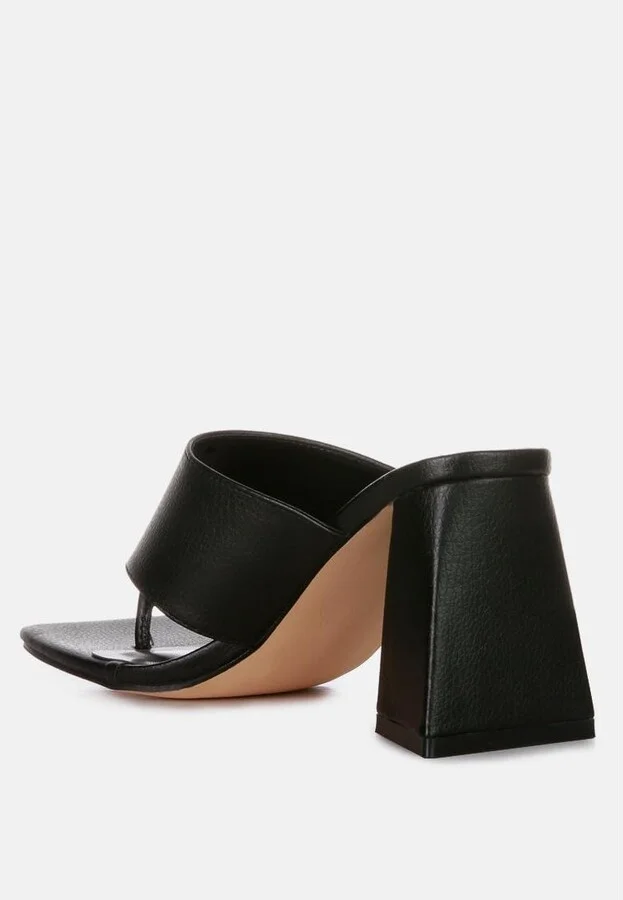 Muse Me Triangular Block Heel Thong Sandals - Image 3