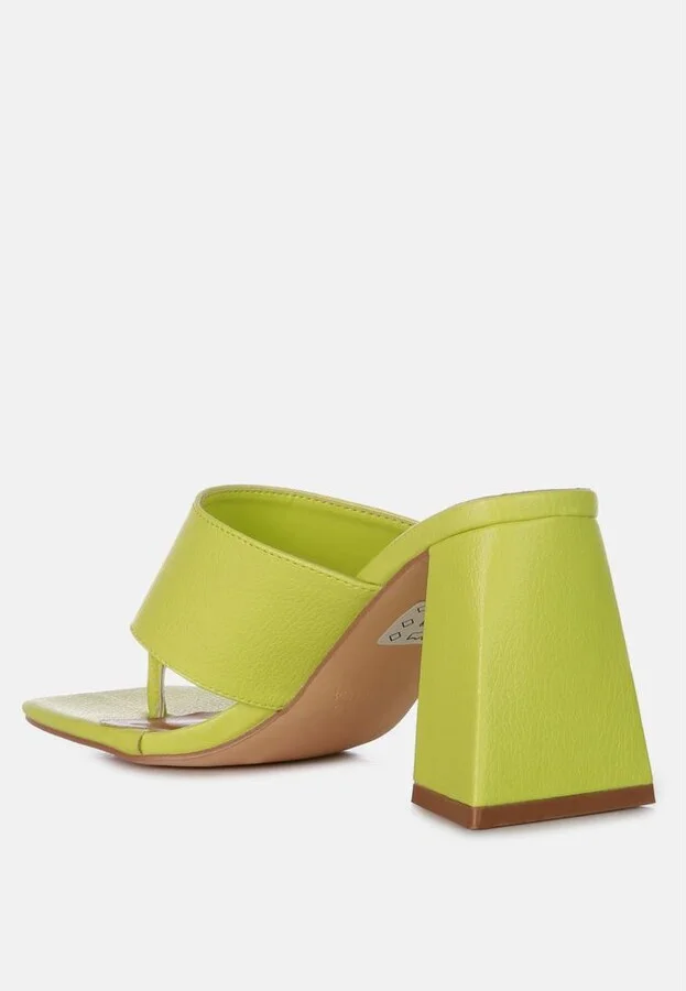 Muse Me Triangular Block Heel Thong Sandals - Image 4