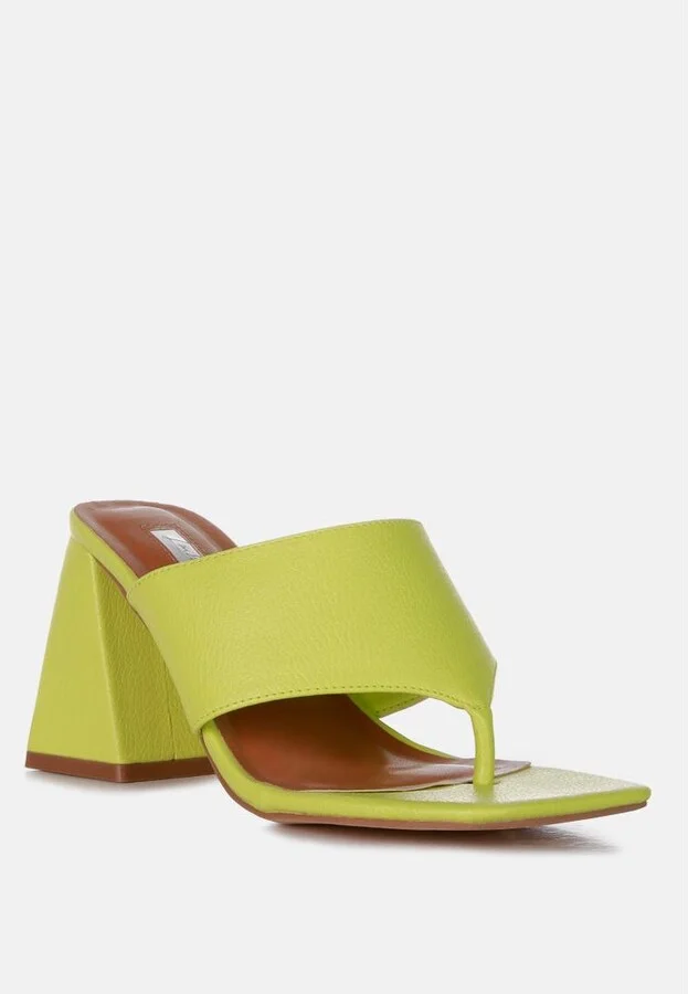 Muse Me Triangular Block Heel Thong Sandals - Image 5