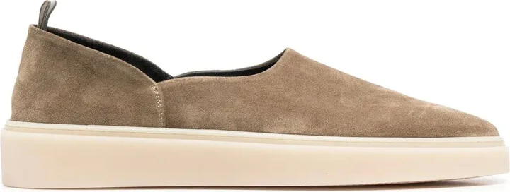 Muskrat suede loafers