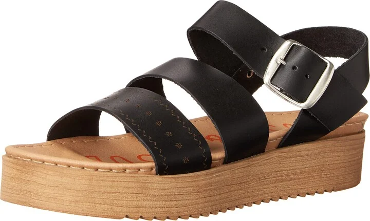 Musse & Cloud mens Diky Platform wedge ankle strap sandal
