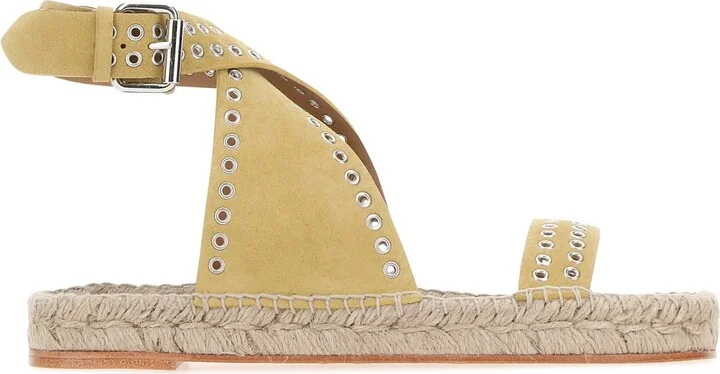 Mustard suede Illya espadrilles