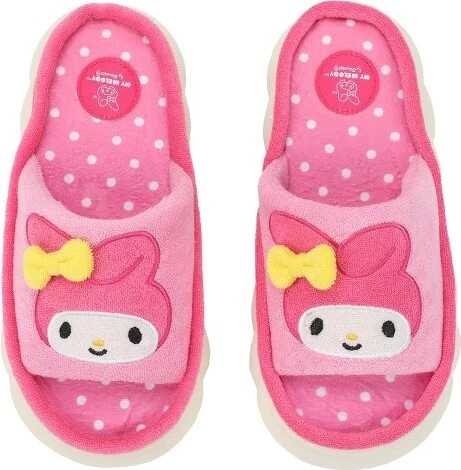 My Melody 3D Character Face Art Women's Pink Open-Toed Slide Slippers -Medium - Image 2