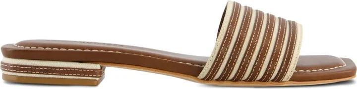 Myko striped flat sandals
