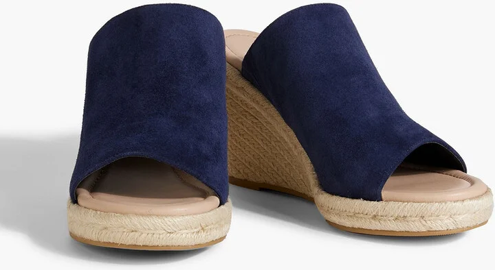 Mykonos suede espadrille wedge mules - Image 2
