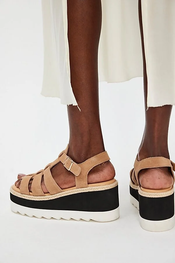Mykonos Suede Fisherman Flatflorm Wedges - Image 3