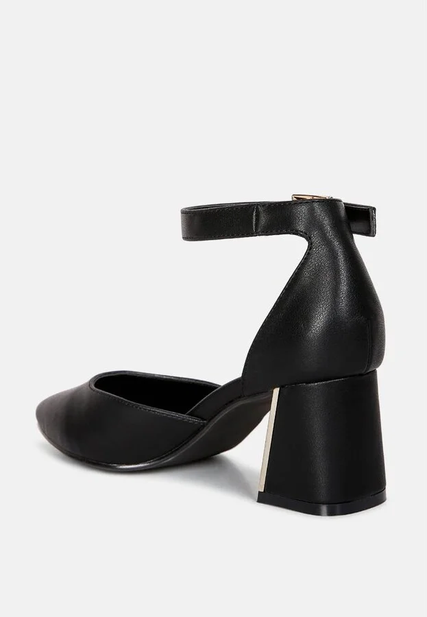 Myla Faux Leather Metallic Sling Heeled Sandals - Image 2