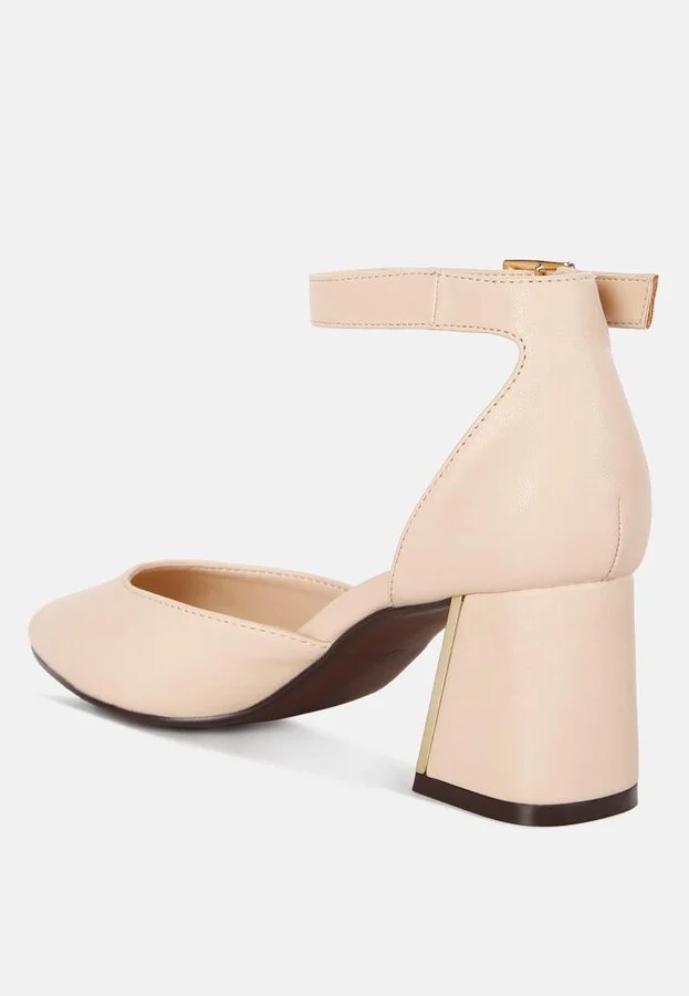 Myla Faux Leather Metallic Sling Heeled Sandals - Image 4