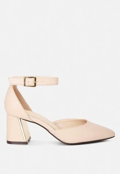 Myla Faux Leather Metallic Sling Heeled Sandals Women