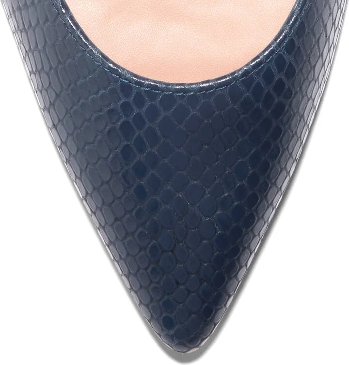 Mylah Snakeskin Embossed Pump - Image 7