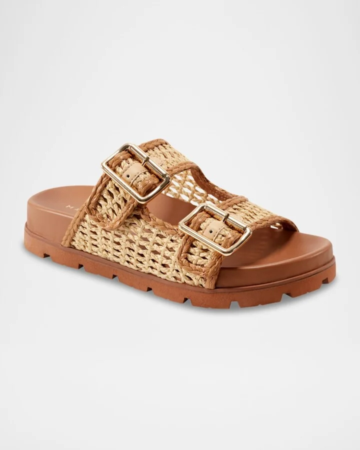 Mylan Raffia Dual-Buckle Sporty Sandals - Image 2