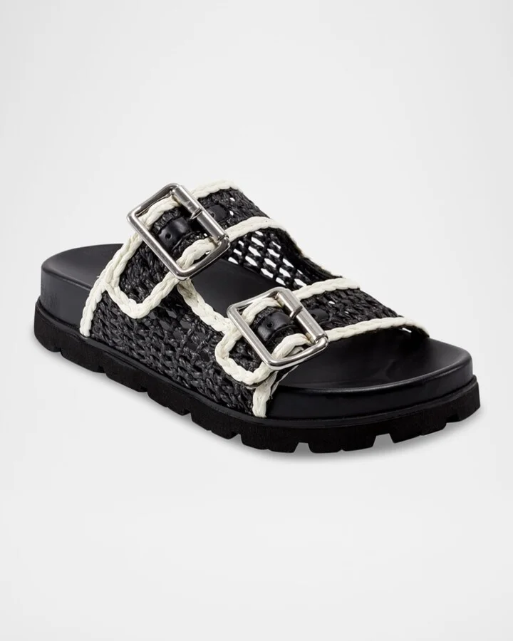 Mylan Raffia Dual-Buckle Sporty Sandals - Image 5