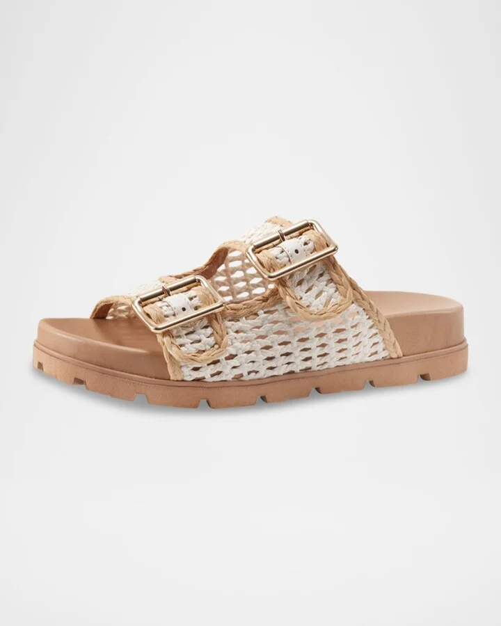 Mylan Raffia Dual-Buckle Sporty Sandals - Image 6