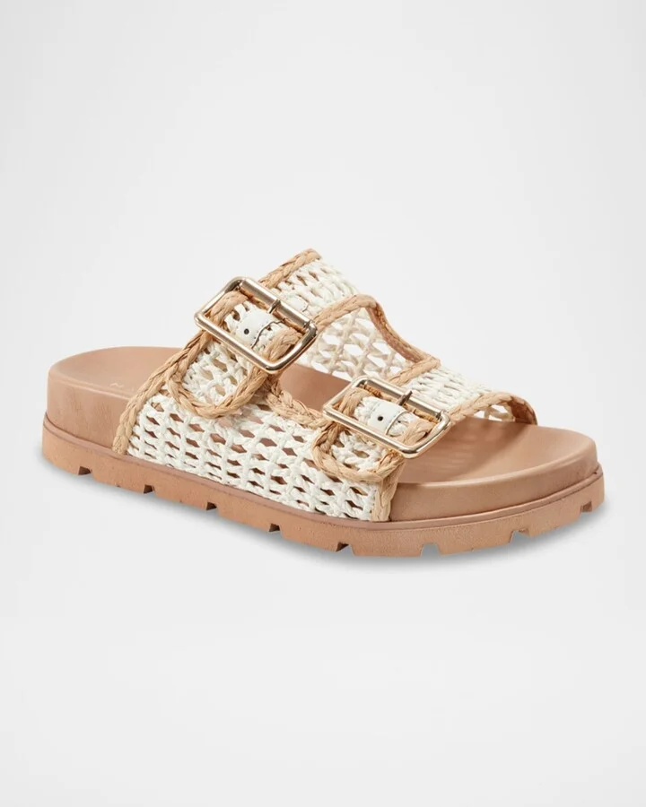 Mylan Raffia Dual-Buckle Sporty Sandals - Image 7