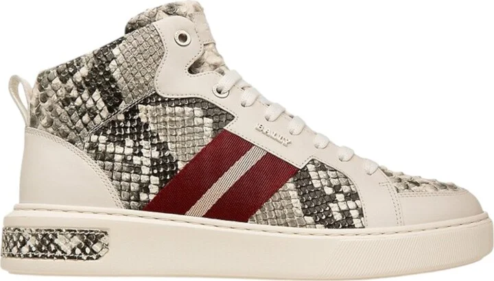 Myles 6238392 Men's White Sheep Printed Leather Sneakers