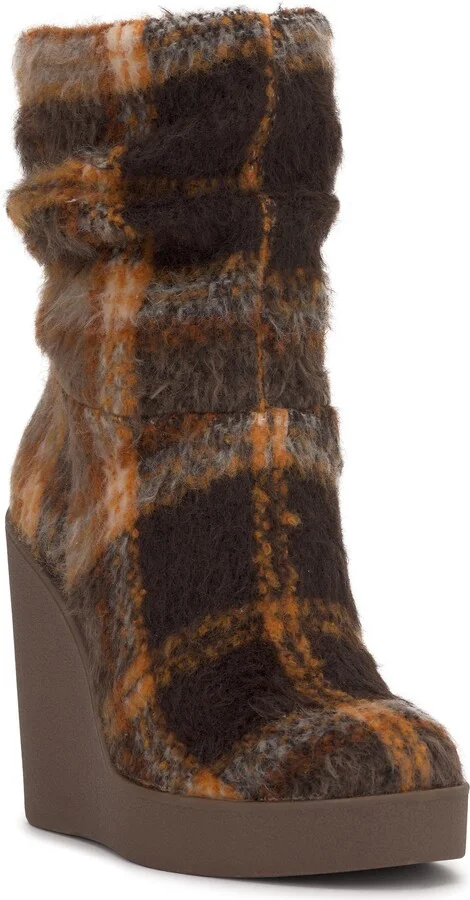 Mynette Slouch Platform Wedge Bootie