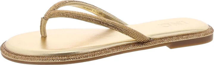 Myrline Womens Rhinestone Slip On Thong Sandals