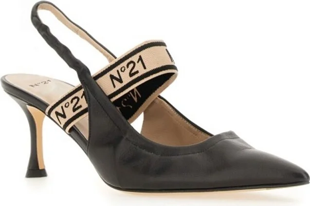 N°21 Logo Strap Slingback Pumps