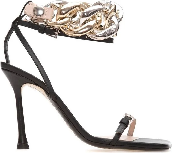 N°21 Oversized Chain Embellished Sandals