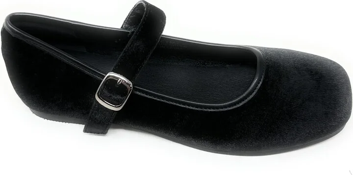N.Y.L.A. Women's Velvet MJ Mary Jane Flat