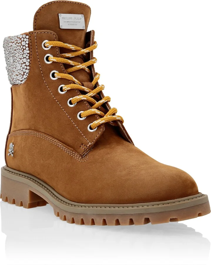 Nabuk Boots Low Flat Crystal The Hunter