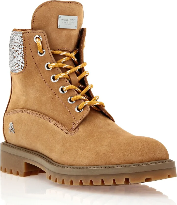 Nabuk Boots Low Flat Crystal The Hunter