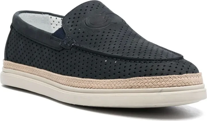 Nabuk perforated-leather espadrilles - Image 2