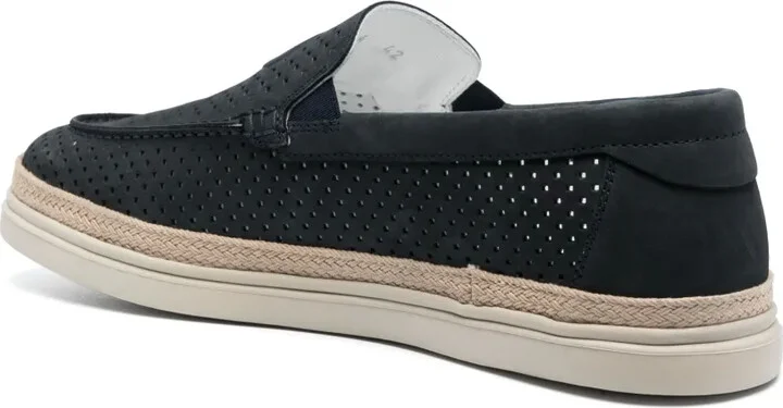 Nabuk perforated-leather espadrilles - Image 3