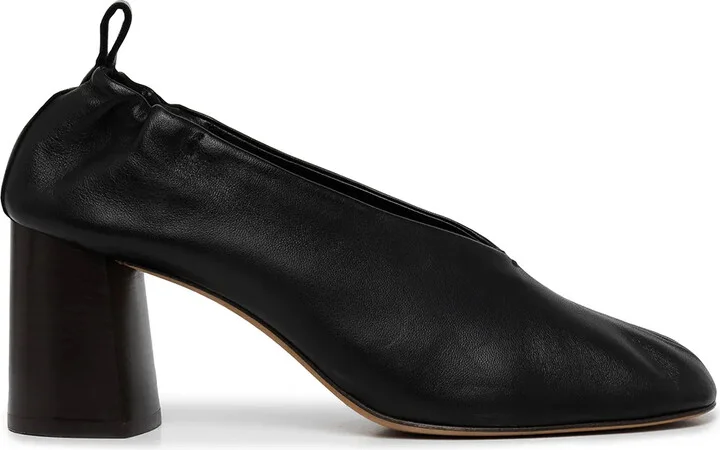 Nadia elasticated leather pumps