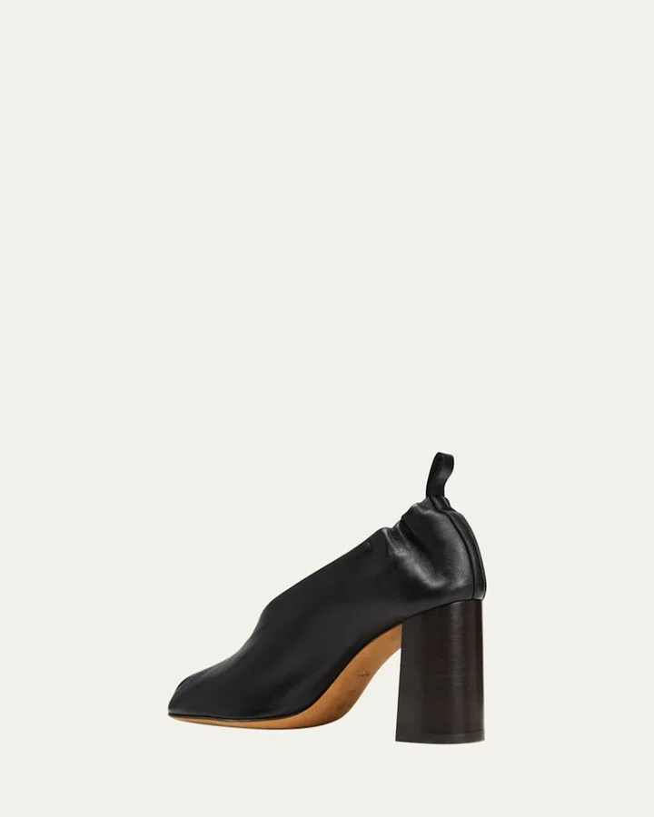 Nadia Lambskin Heeled Ballerina Pumps - Image 3